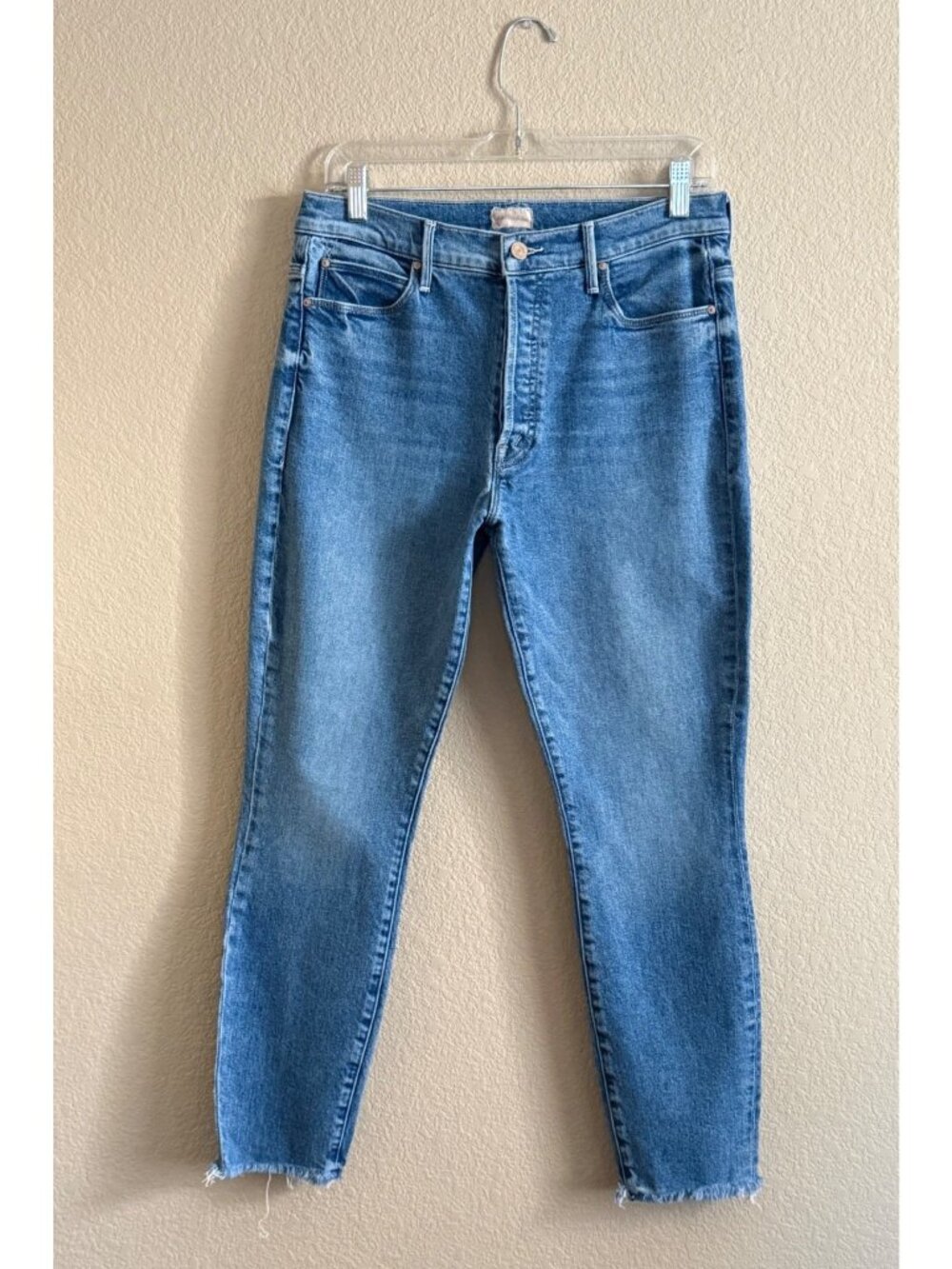 MOTHER The Stunner Ankle Fray Jeans in Crate Digger Wash - Picture 2 of 11